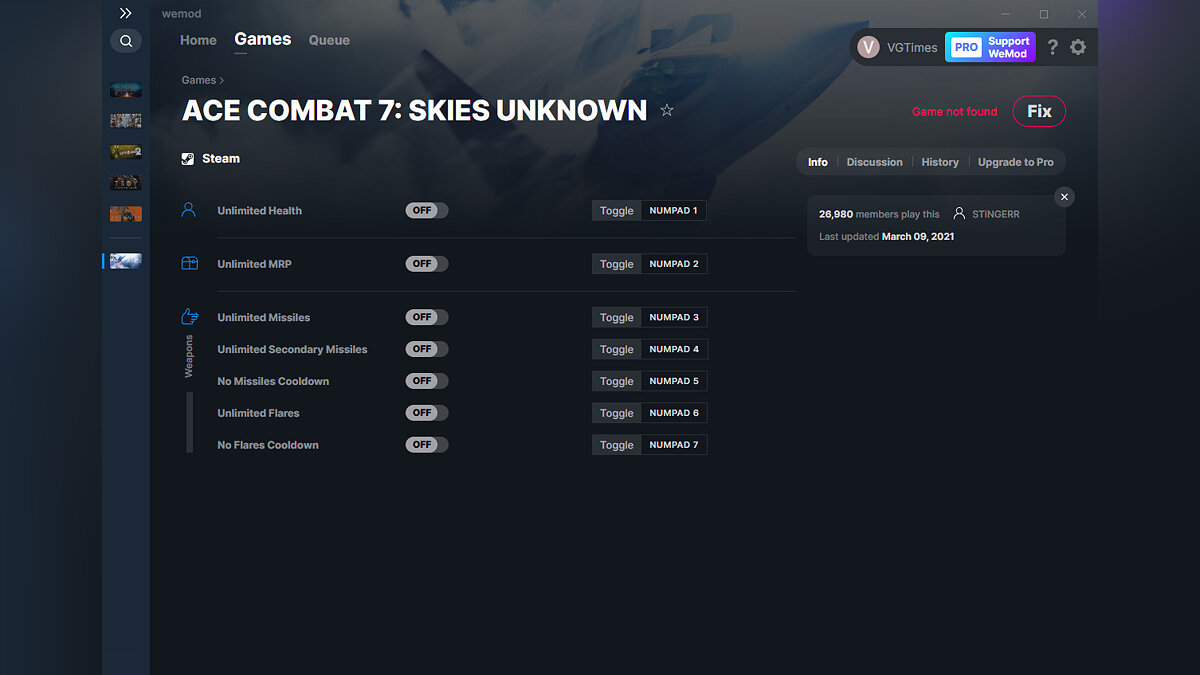 Ace Combat 7: Skies Unknown — Трейнер (+7) от 09.03.2021 [WeMod]