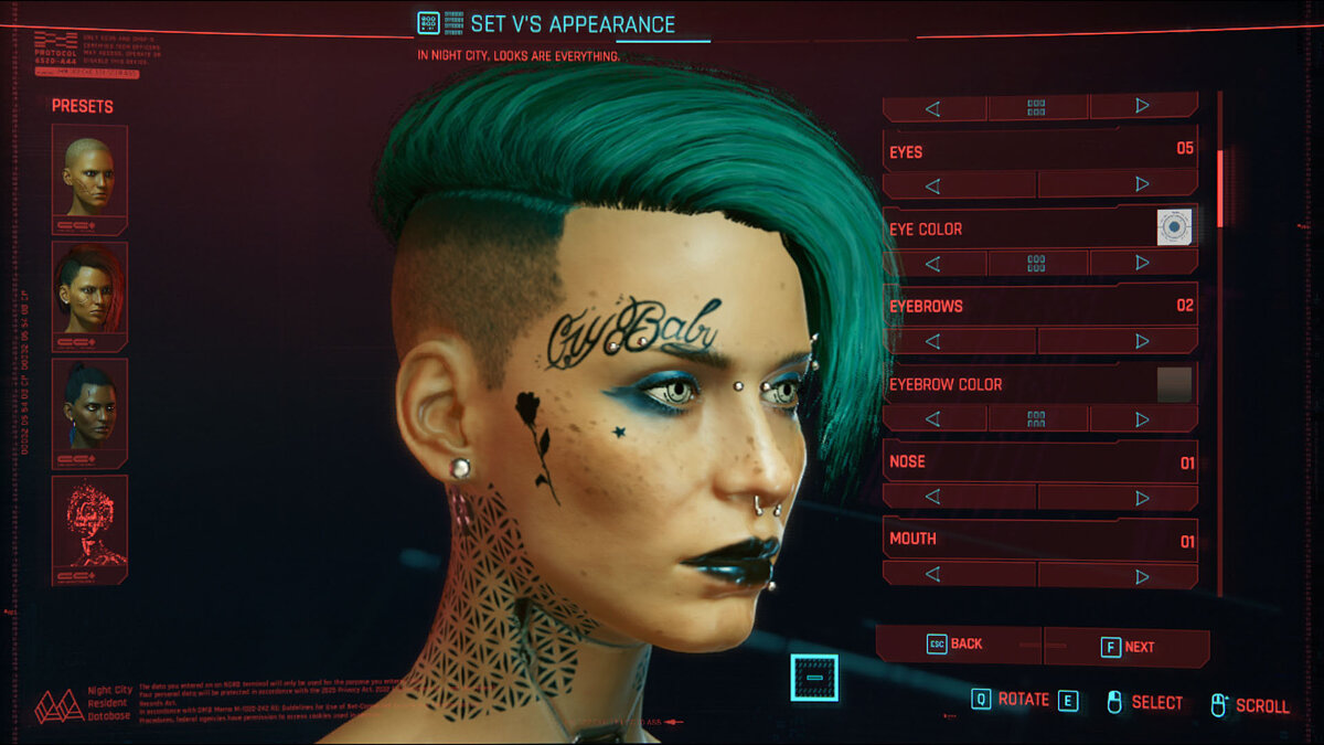 Cyberpunk 2077 — Татуировки на лице как у Lil Peep