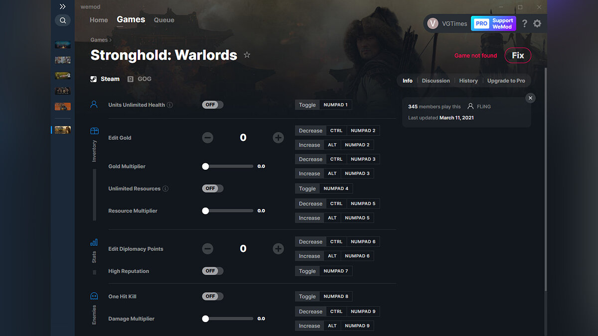 Stronghold: Warlords — Трейнер (+10) от 11.03.2021 [WeMod]