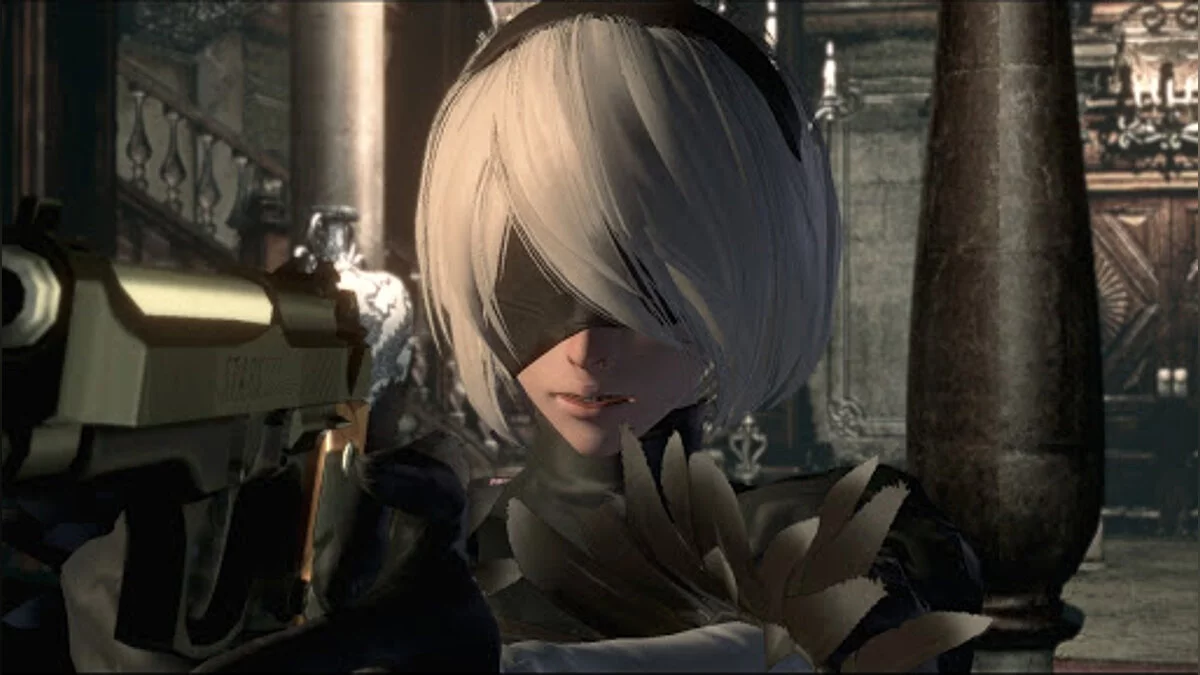 Resident Evil HD Remaster — 2B из игры Nier Automata
