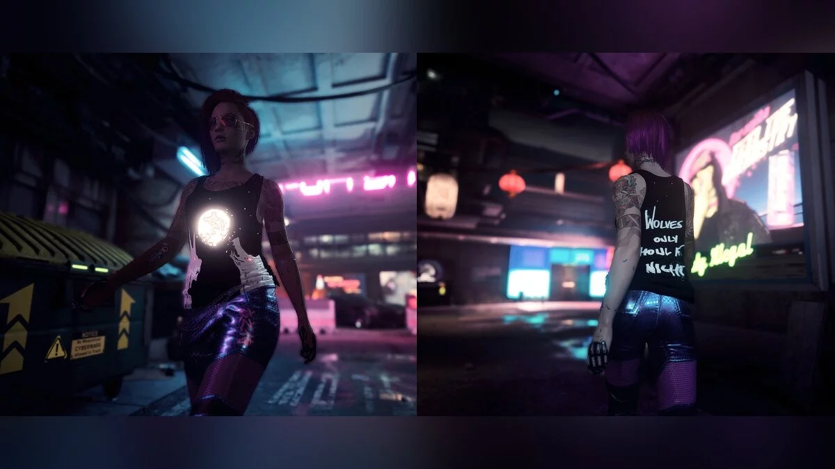 Cyberpunk 2077 — Женская футболка Moonlight