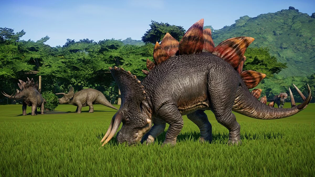 Jurassic World Evolution — Реалистичный стегоцератопс