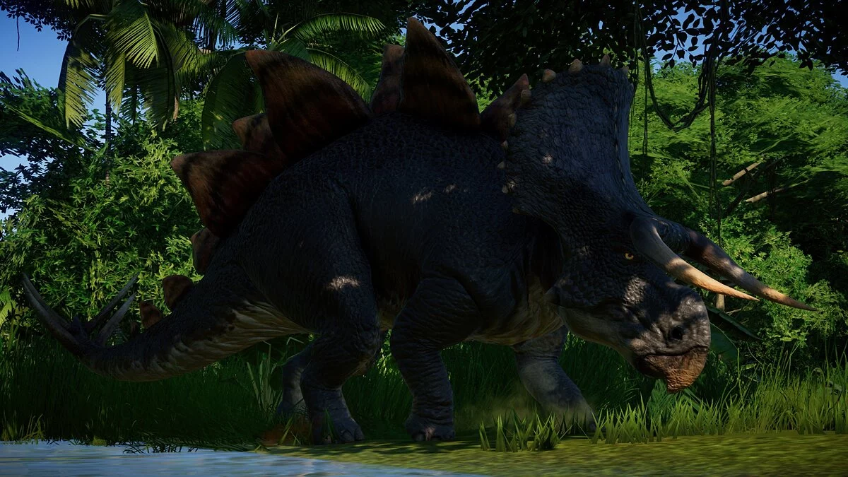 Jurassic World Evolution — Реалистичный стегоцератопс