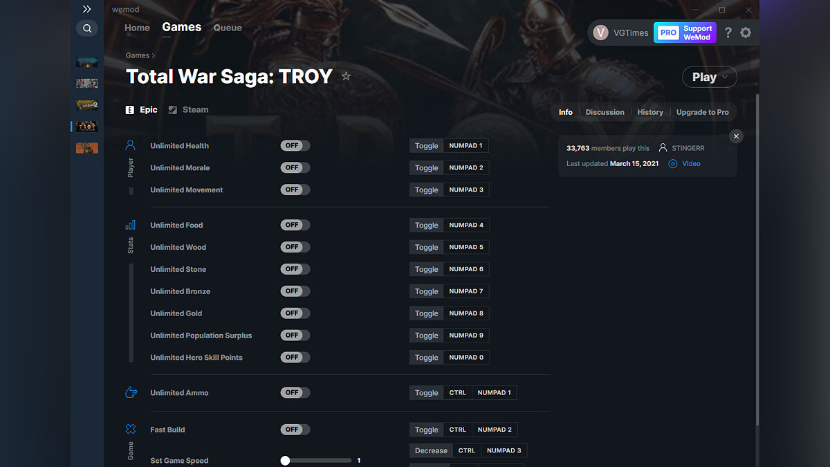 Total War Saga: Troy — Трейнер (+13) от 15.03.2021 [WeMod]