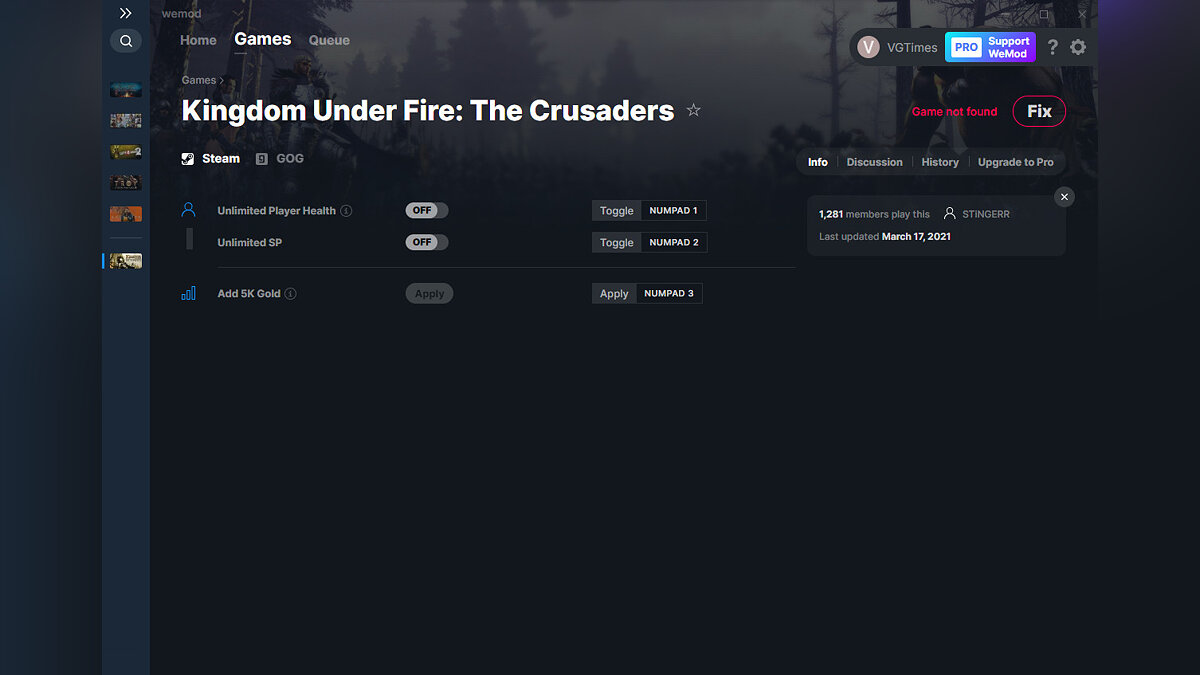 Kingdom Under Fire: The Crusaders — Трейнер (+3) от 17.03.2021 [WeMod]