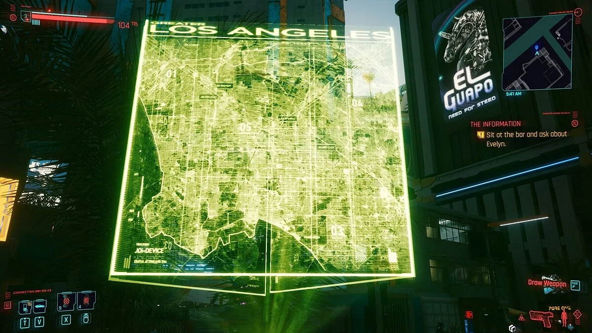 Cyberpunk 2077 — Голограмма Лос-Анджелеса
