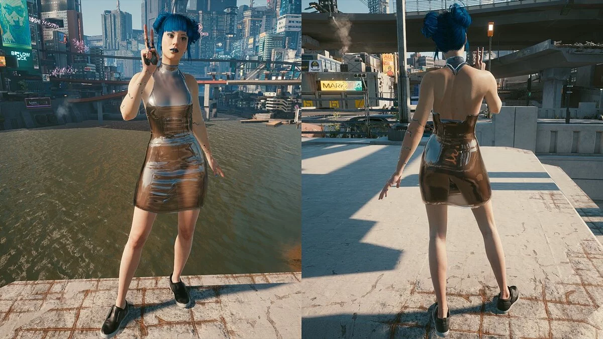 Cyberpunk 2077 — Платье Ханако разных цветов