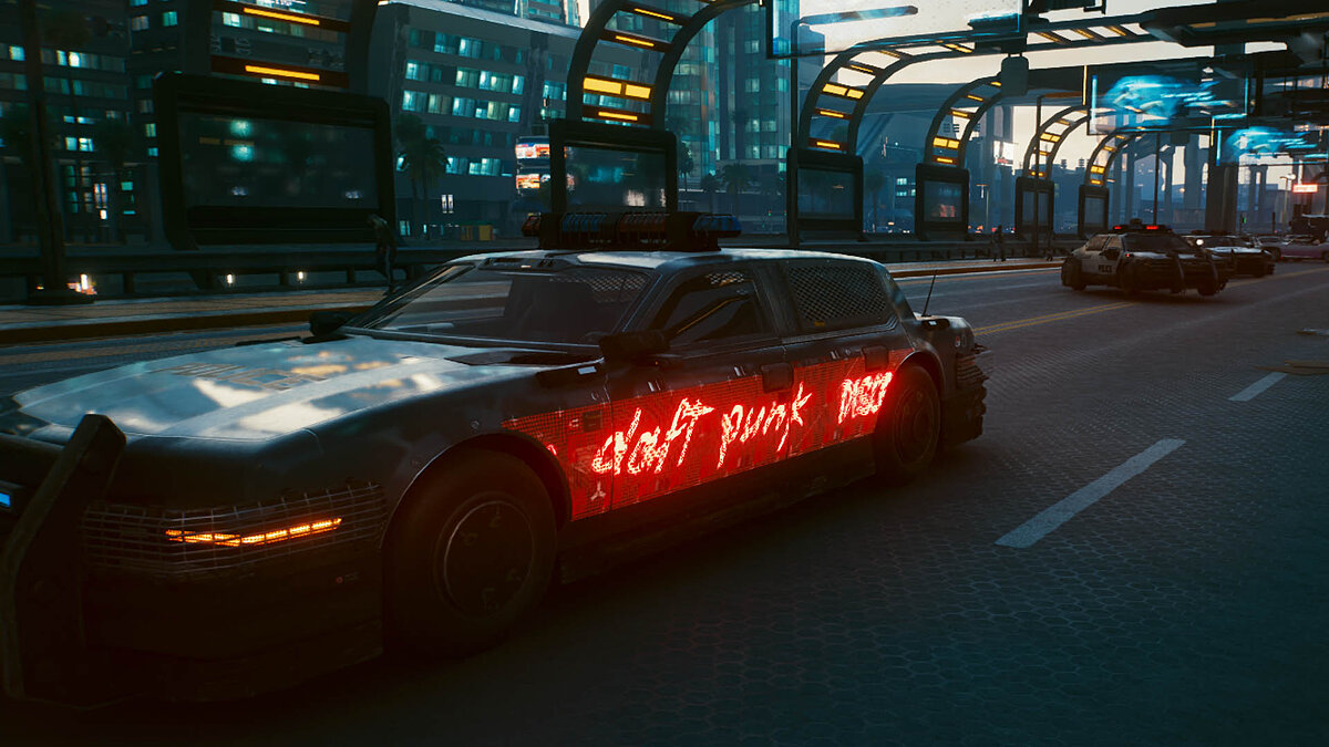 Cyberpunk 2077 — Daft Punk на полицейских машинах