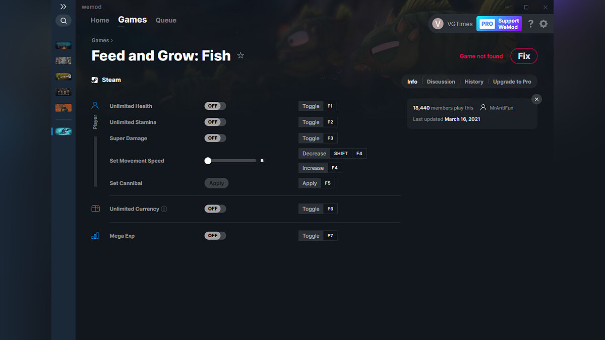 Feed and Grow: Fish — Трейнер (+7) от 16.03.2021 [WeMod] / Трейнеры / Читы