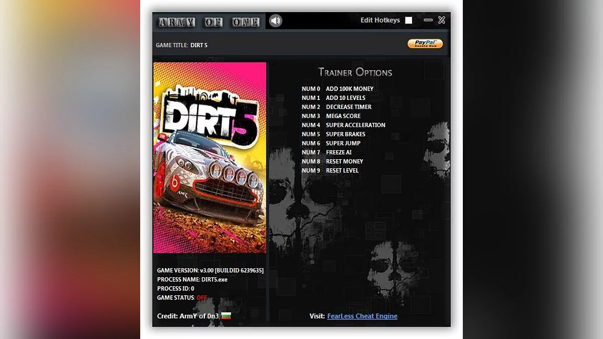 DiRT 5 — Трейнер (+10) [3.00 BuildID - 6239635]