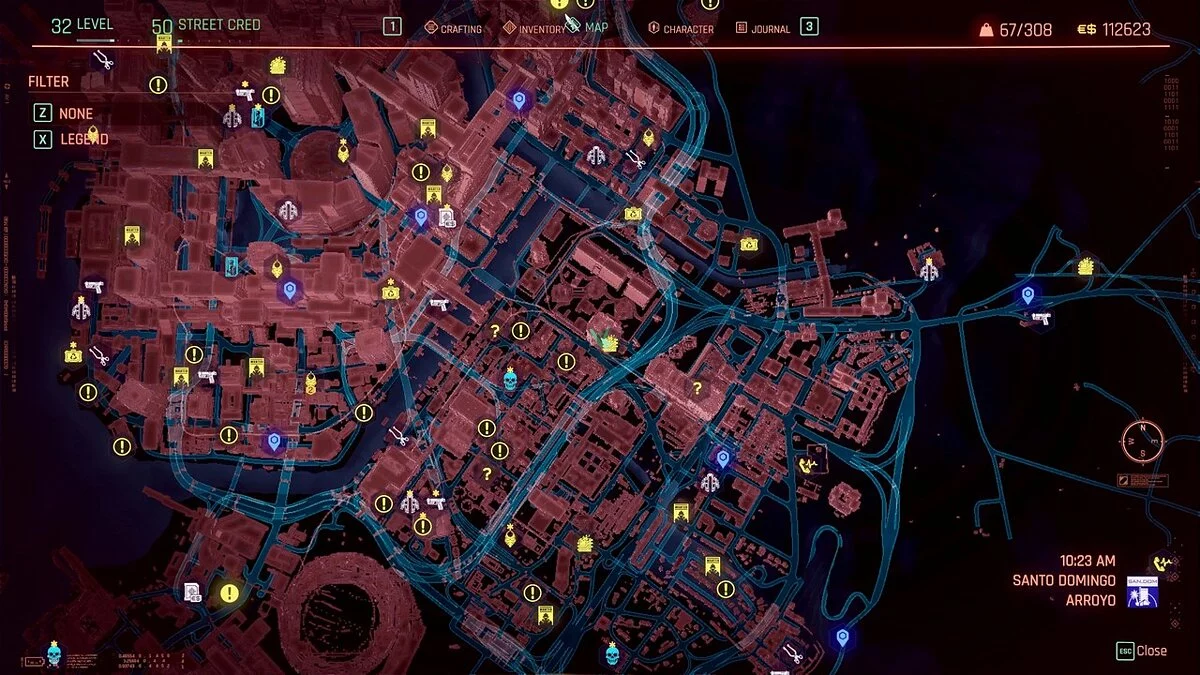 Cyberpunk 2077 — Скрытие маркеров карты