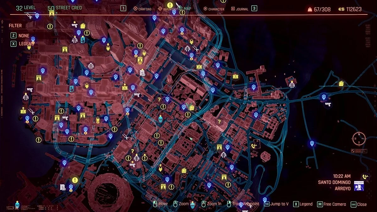Cyberpunk 2077 — Скрытие маркеров карты
