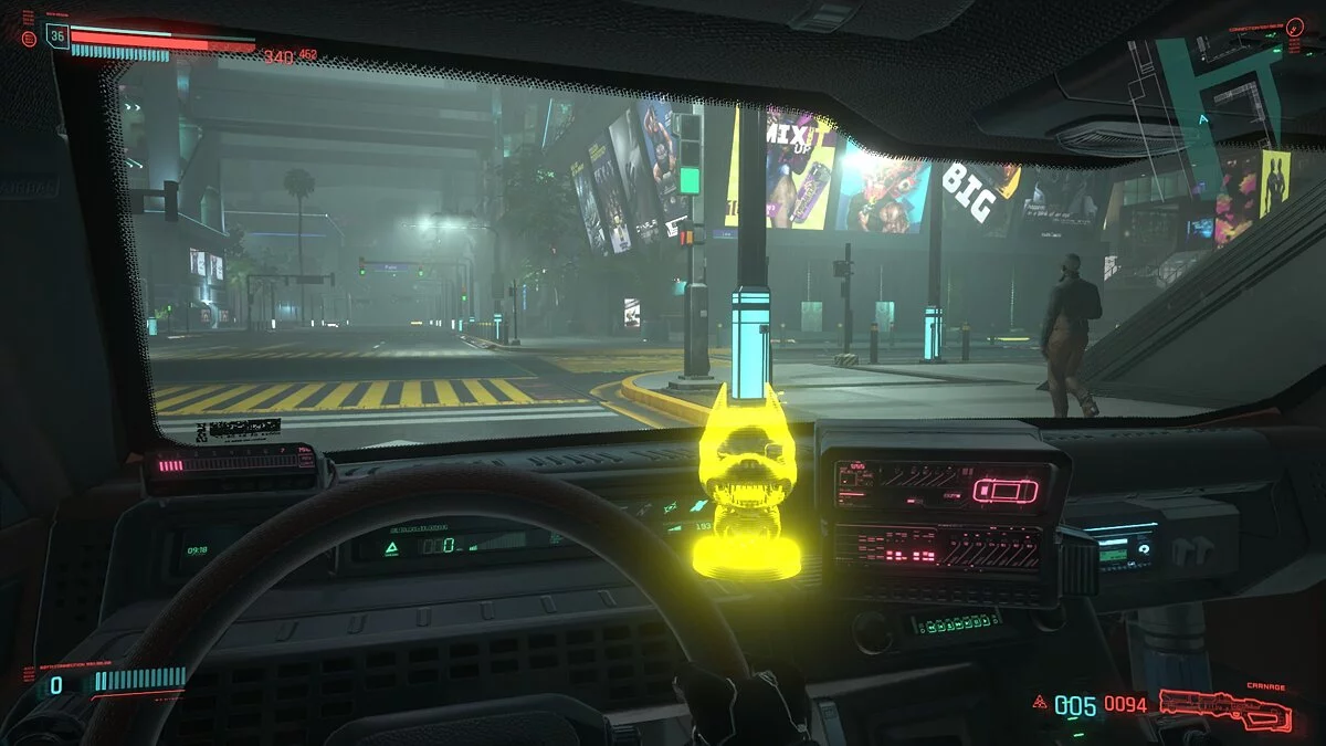 Cyberpunk 2077 — Голографическая собака в машине