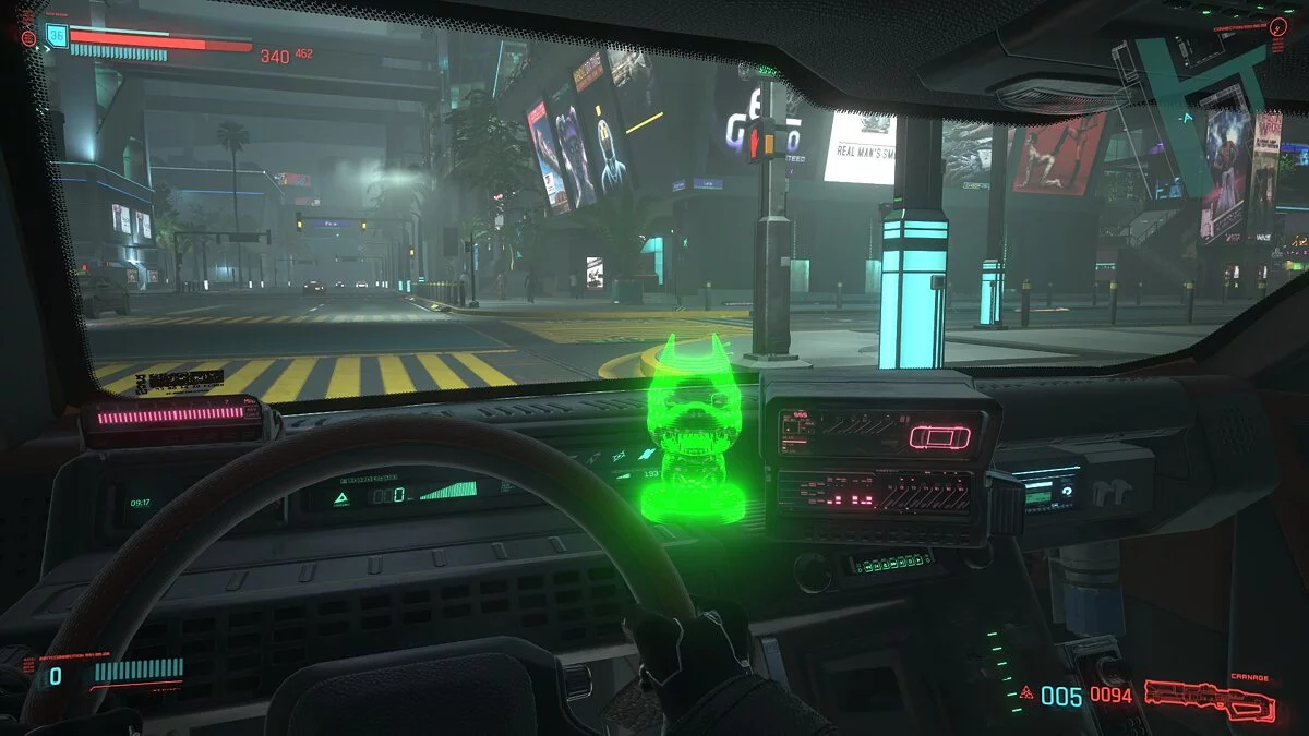 Cyberpunk 2077 — Голографическая собака в машине