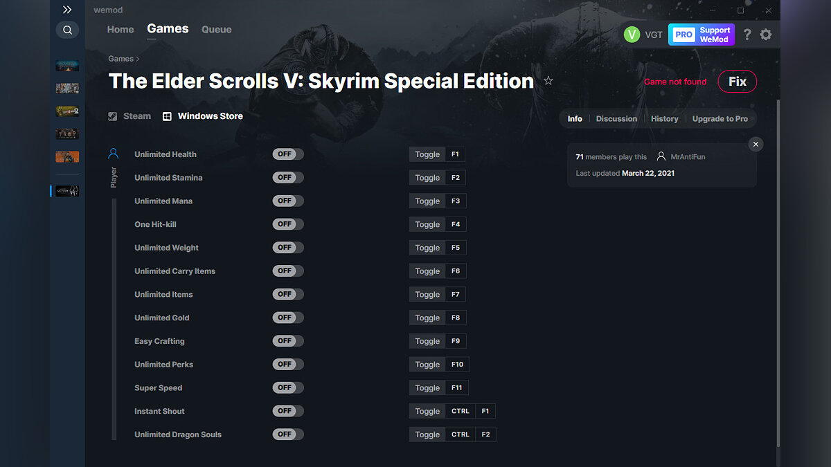 Elder Scrolls 5: Skyrim Special Edition — Трейнер (+13) от 22.03.2021 [WeMod]