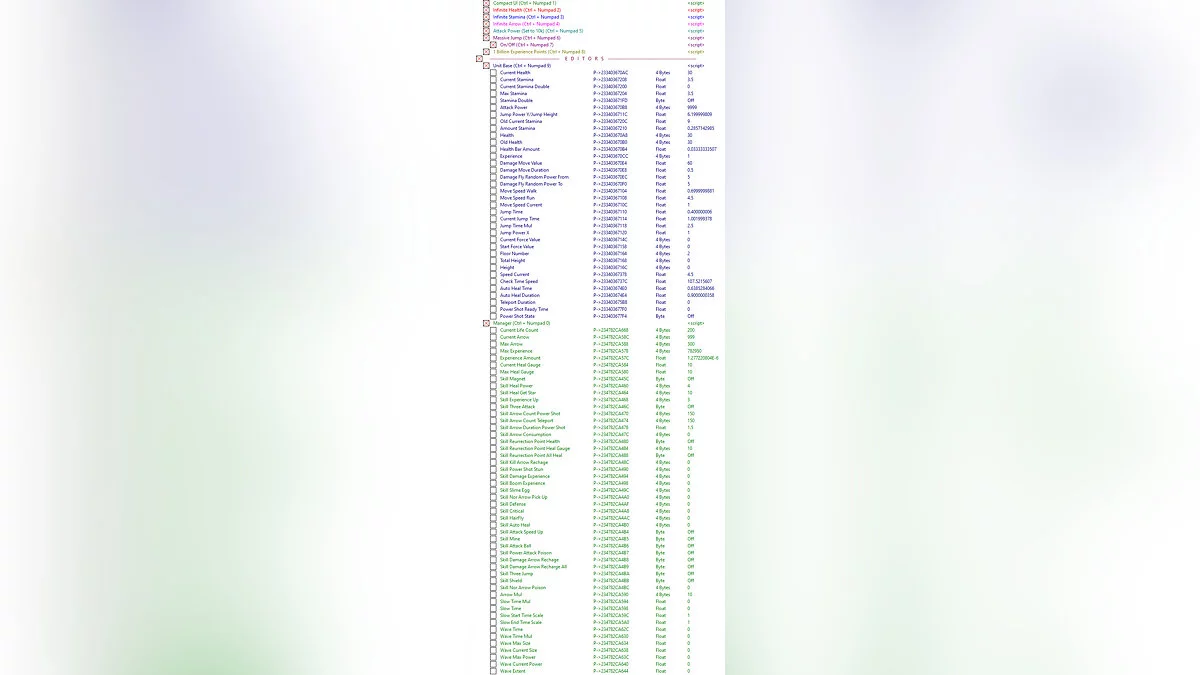 Таблица для Cheat Engine [1.0.42]