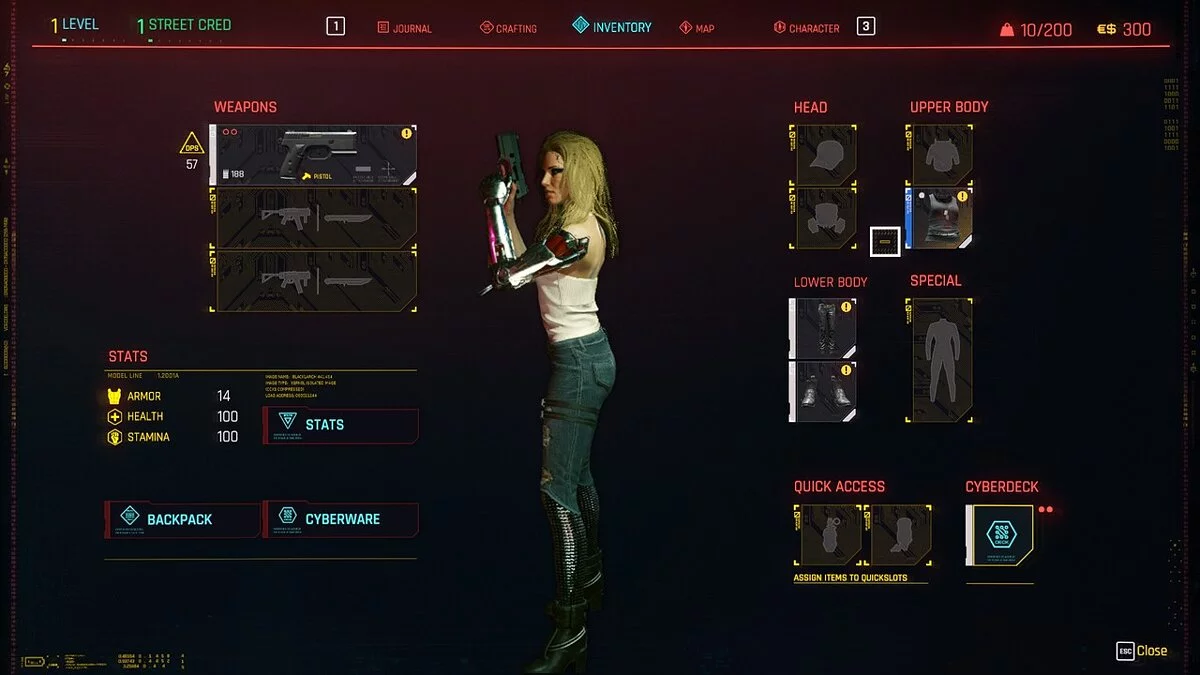 Cyberpunk 2077 — Женщина Ви с рукой Джонни
