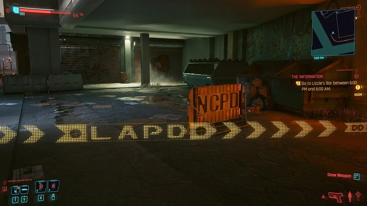 Cyberpunk 2077 — Полицейская лента с голограммой Blade Runner 2077