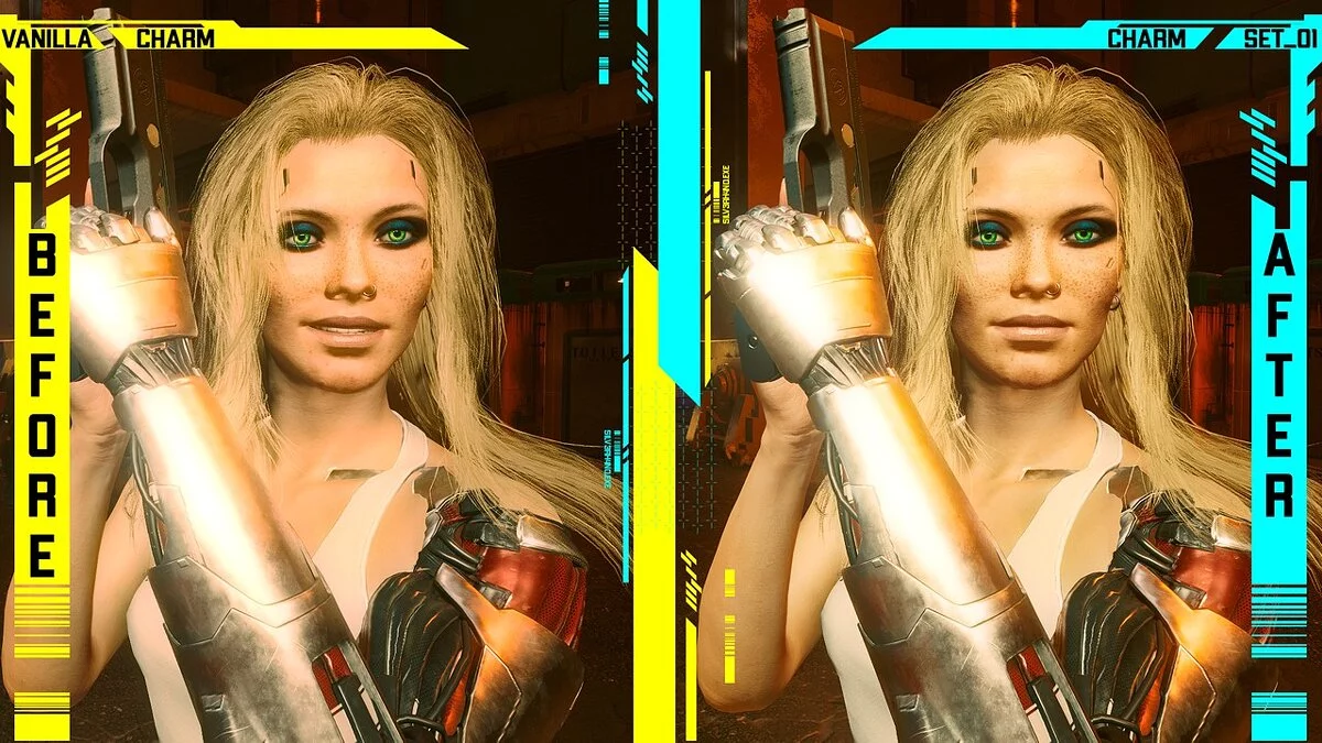 Cyberpunk 2077 — Новые выражения лица для девушек Ви
