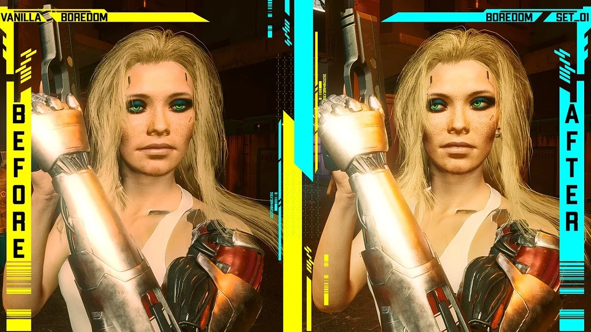Cyberpunk 2077 — Новые выражения лица для девушек Ви