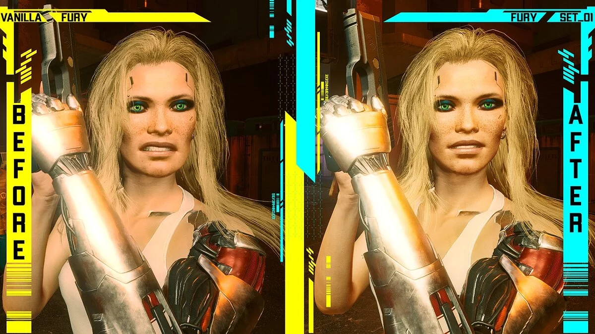 Cyberpunk 2077 — Новые выражения лица для девушек Ви
