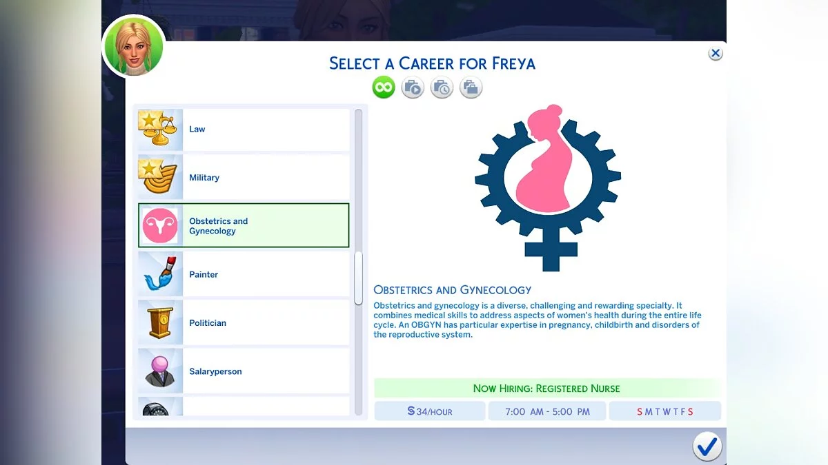The Sims 4 — Карьера акушерства и гинекологии