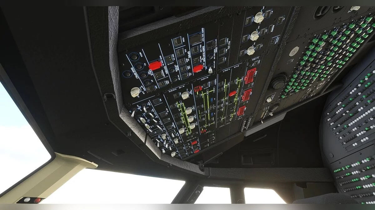 Microsoft Flight Simulator — Черная кабина и синее освещение для A320