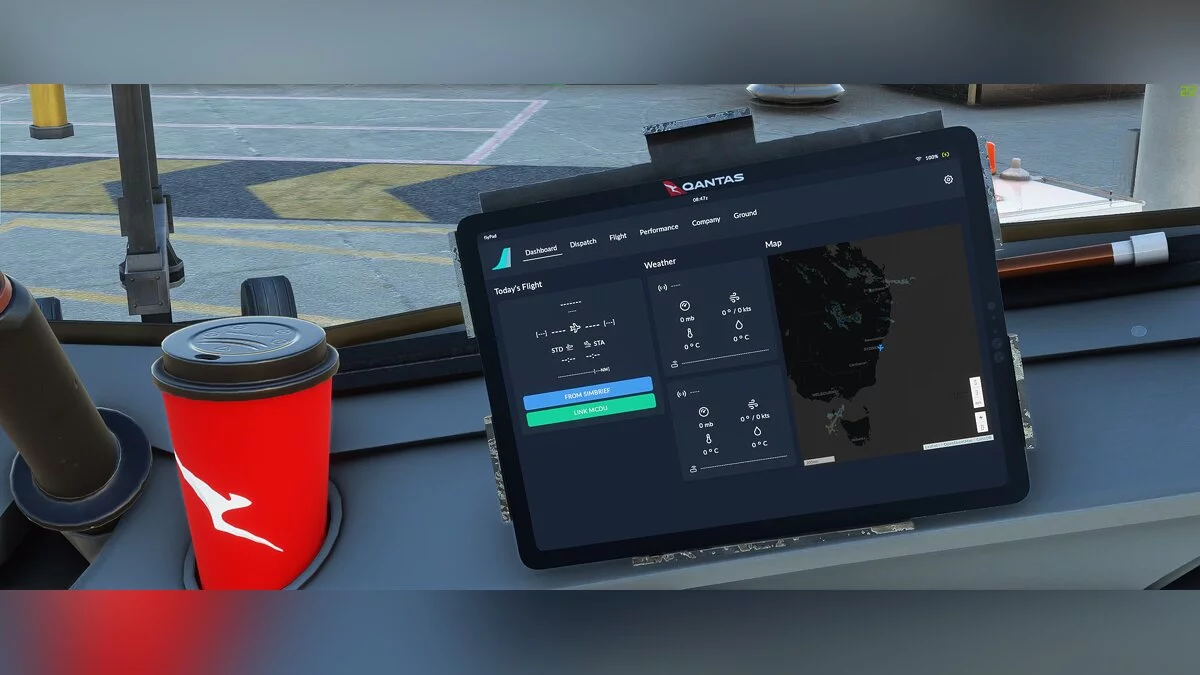 Microsoft Flight Simulator — Логотип компании Qantas