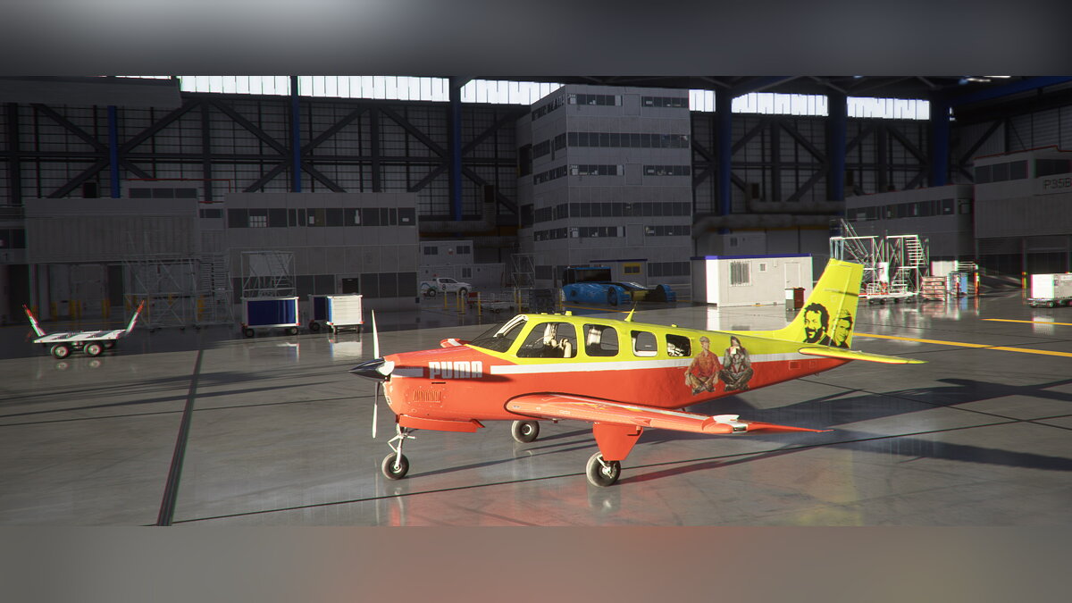 Microsoft Flight Simulator — Раскраска «Бен и Кид» для самолета Bonanza G36