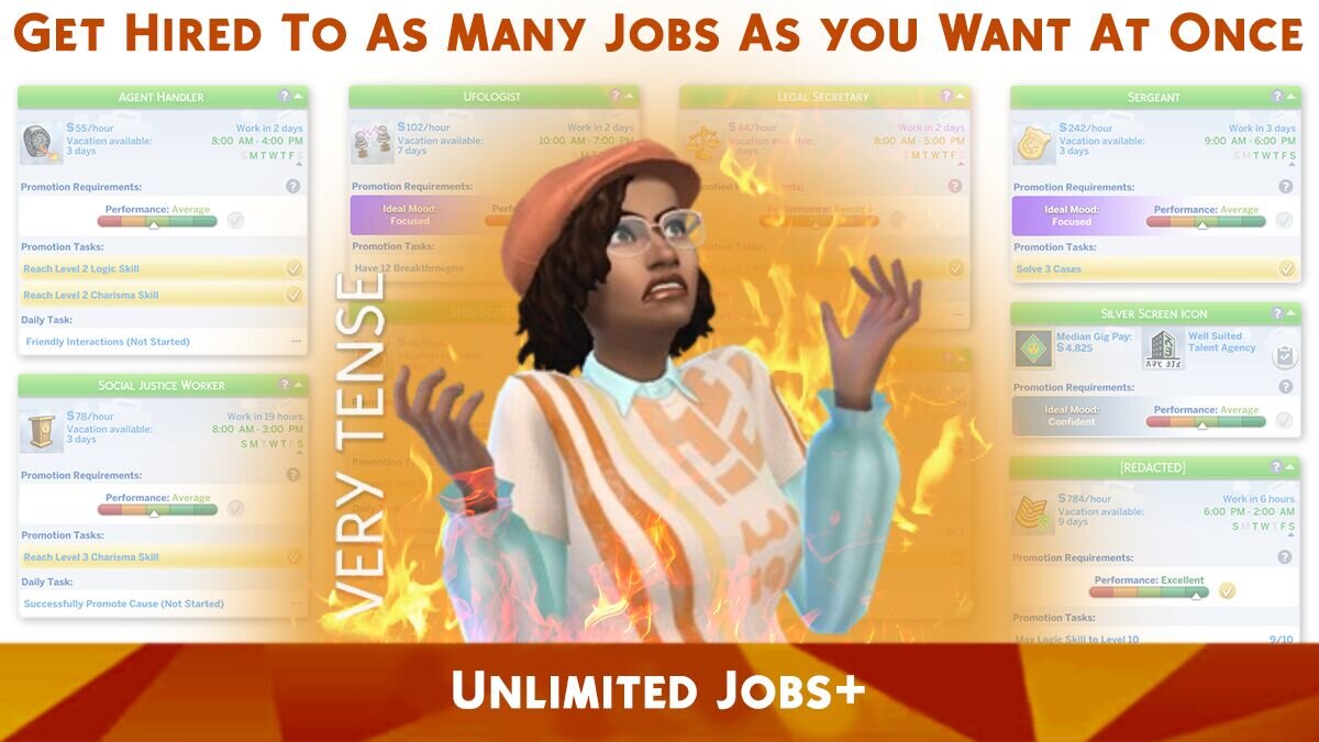 The Sims 4 — Неограниченное количество рабочих мест