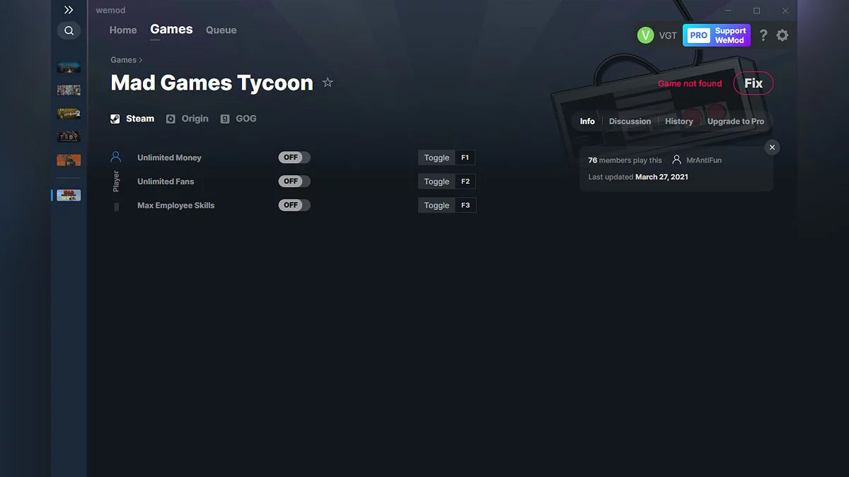 Трейнер (+3) от 27.03.2021 [WeMod]