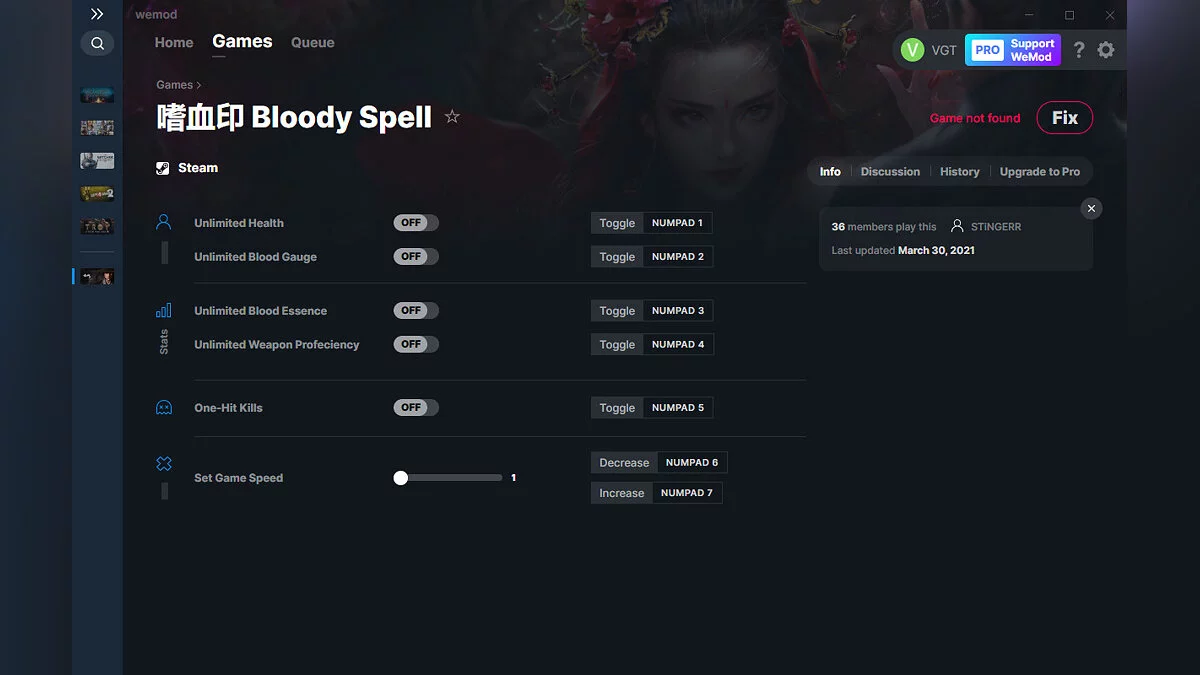 Bloody Spell — Трейнер (+6) от 30.03.2021 [WeMod]