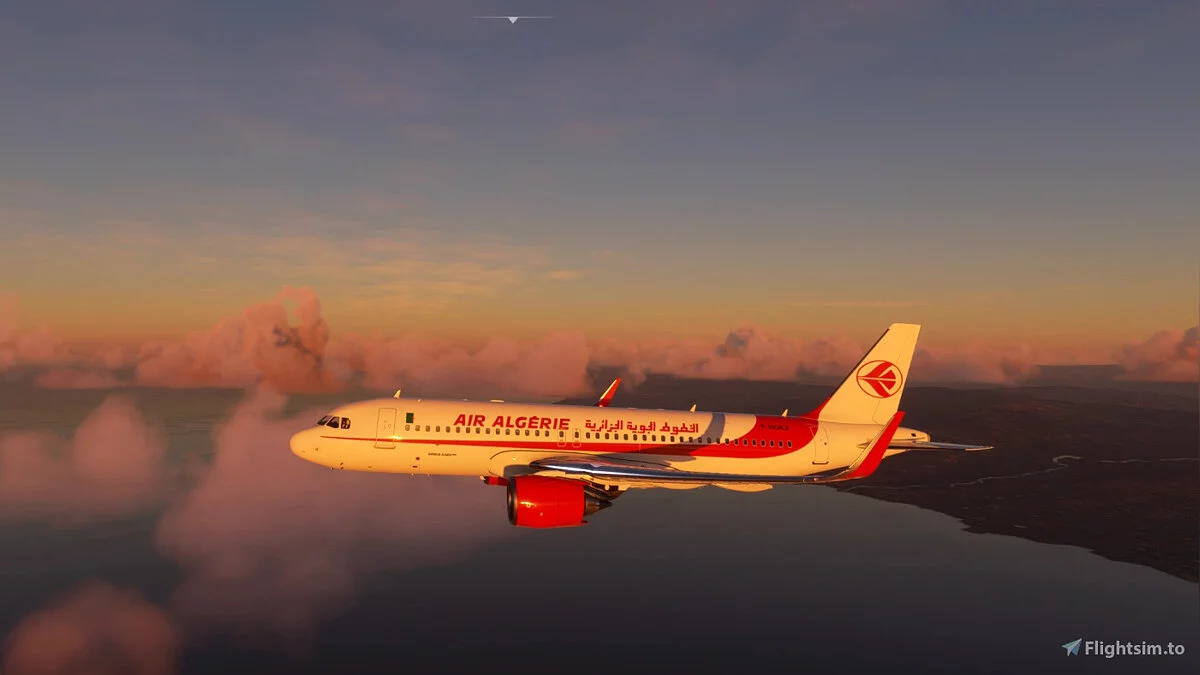 Microsoft Flight Simulator — Раскраска Air Algérie для самолета А320