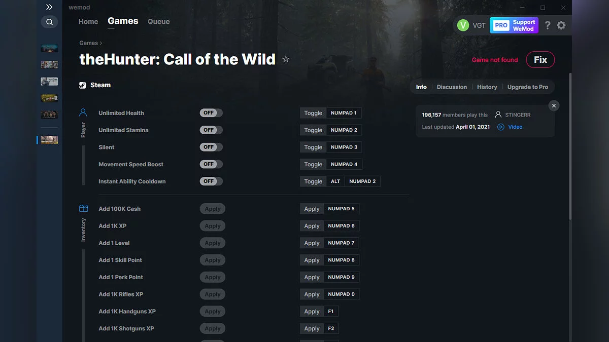 theHunter: Call of the Wild — Трейнер (+26) от 01.04.2021 [WeMod]