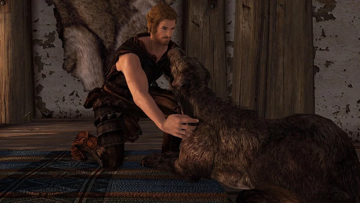 Elder Scrolls 5: Skyrim Special Edition — Возможность погладить собаку