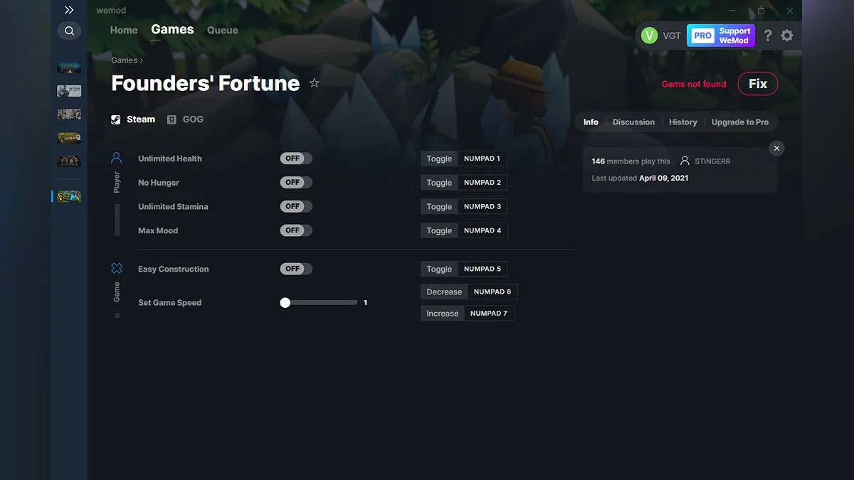 Founders&#039; Fortune — Трейнер (+6) от 09.04.2021 [WeMod]