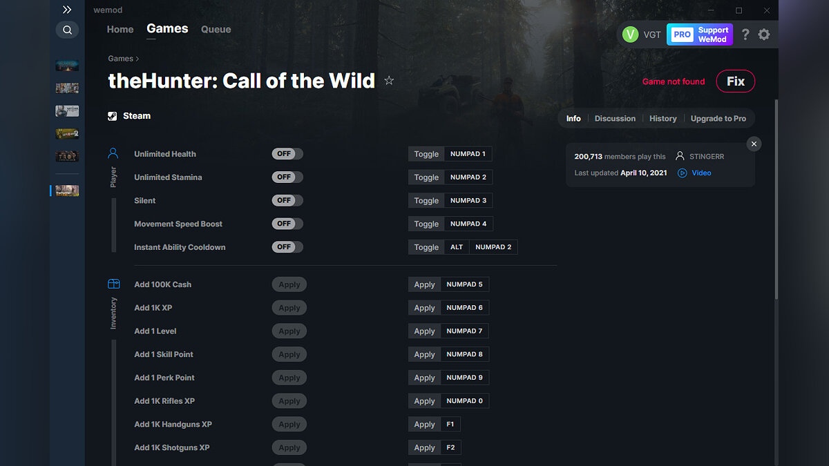 theHunter: Call of the Wild — Трейнер (+26) от 10.04.2021 [WeMod]