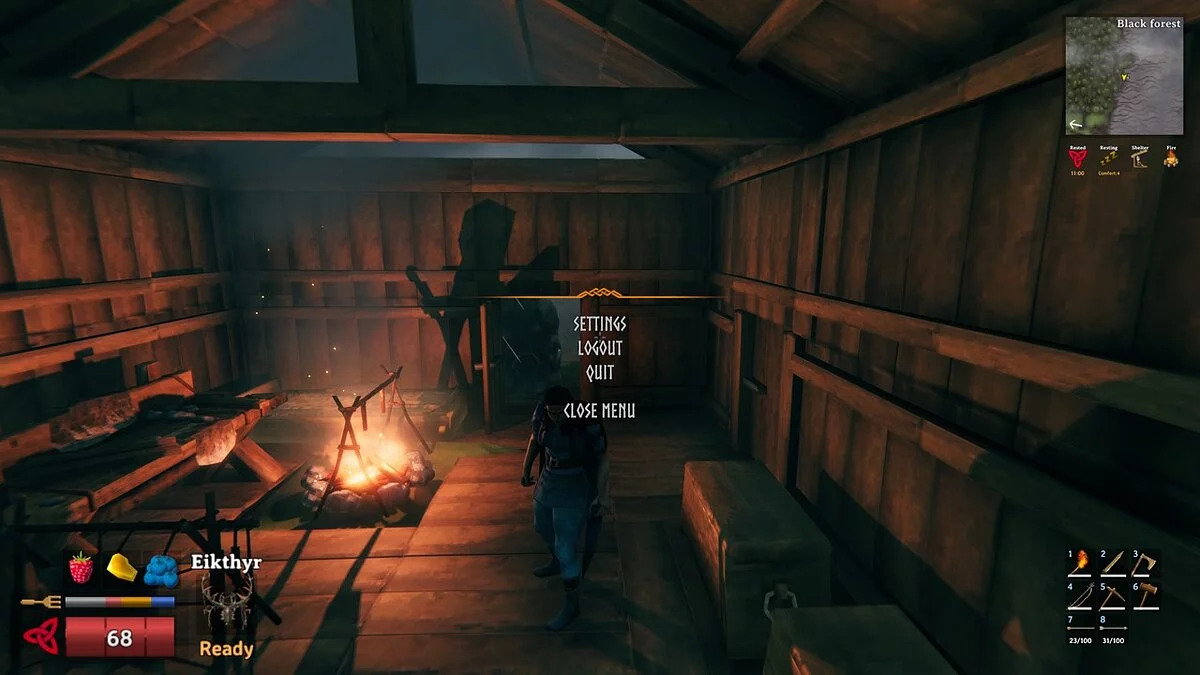 Valheim — Пользовательский интерфейс