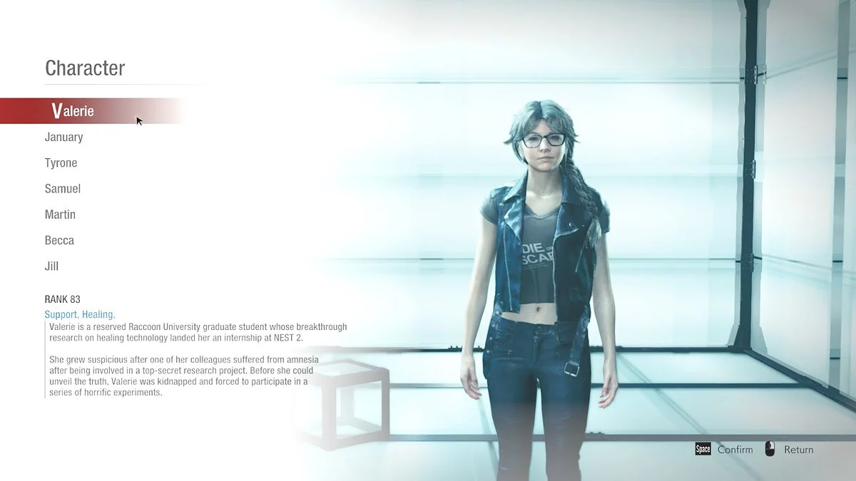 Resident Evil: Resistance — Обмен одеждой Валери и Джен