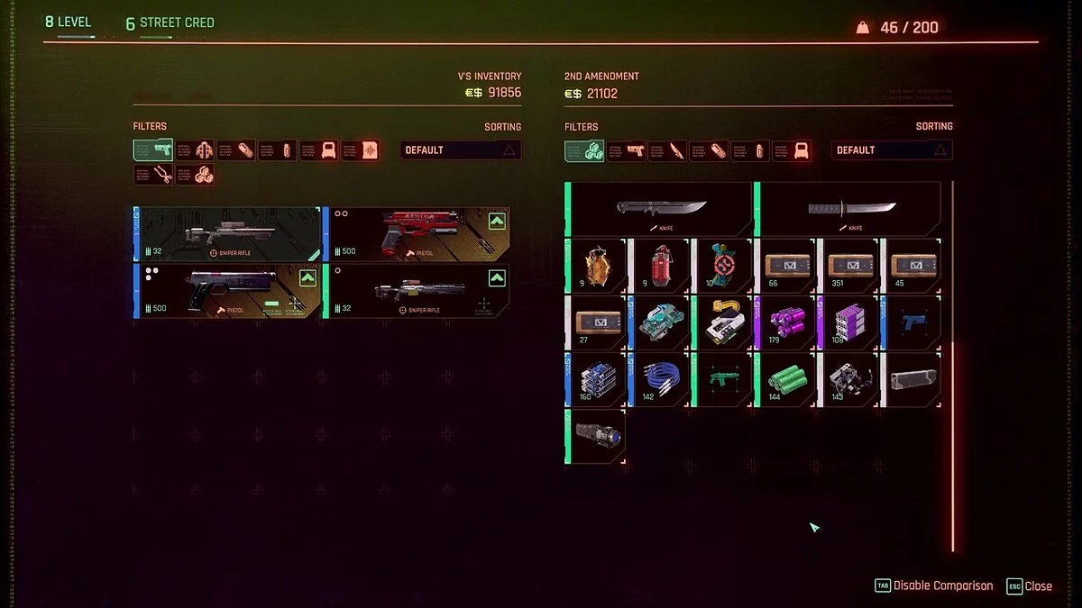 Cyberpunk 2077 — Скрыть известные характеристики