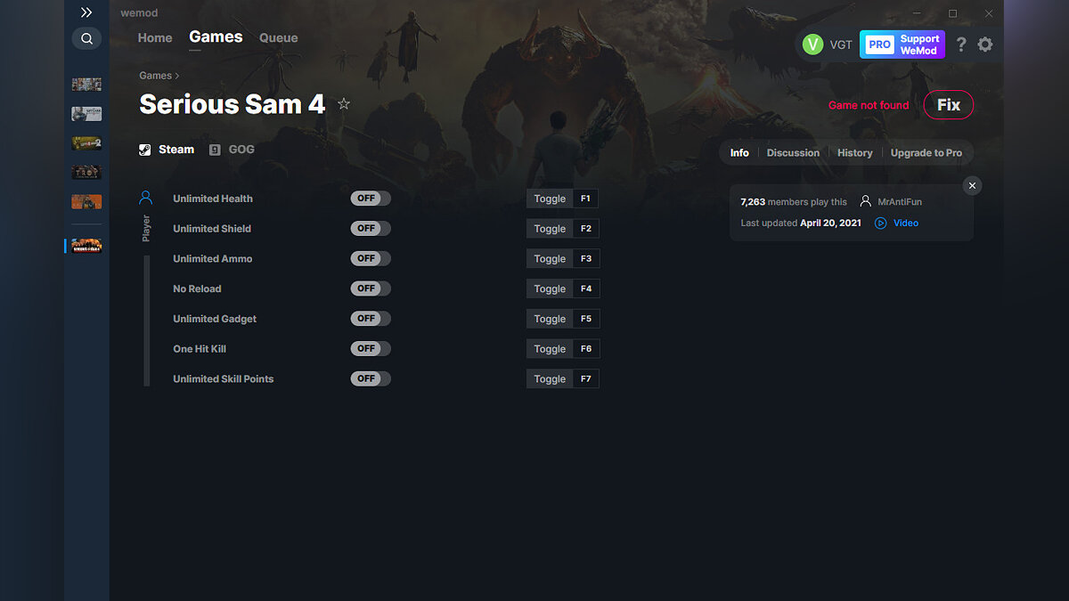 Serious Sam 4 — Трейнер (+7) от 20.04.2021 [WeMod]