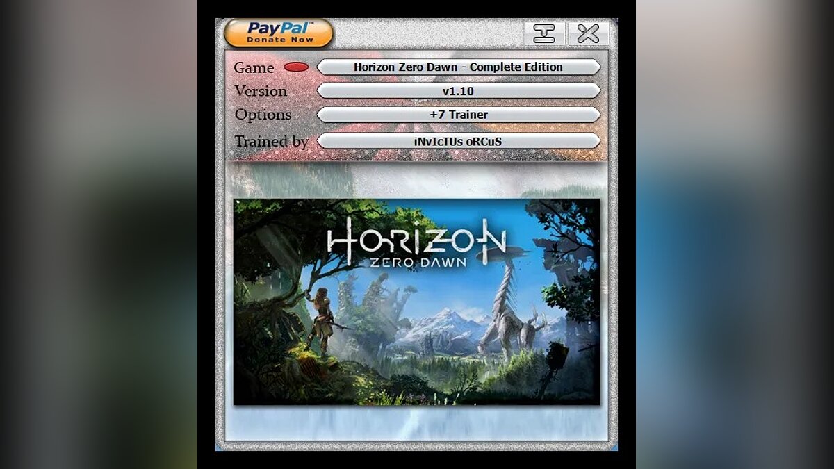 Horizon Zero Dawn Complete Edition — Трейнер (+7) [1.08 - 1.10]