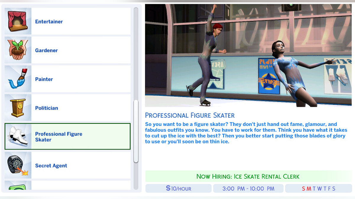 The Sims 4 — Карьера — фигурное катание