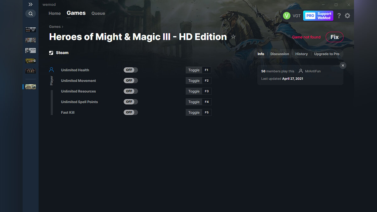 Heroes of Might and Magic 3 HD — Трейнер (+5) от 27.04.2021 [WeMod]