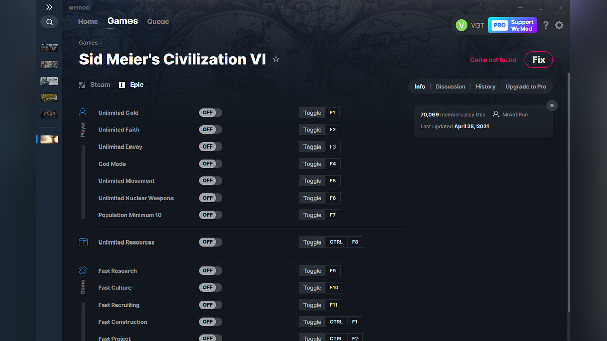 Sid Meier&#039;s Civilization 6 — Трейнер (+13) от 28.04.2021 [WeMod]