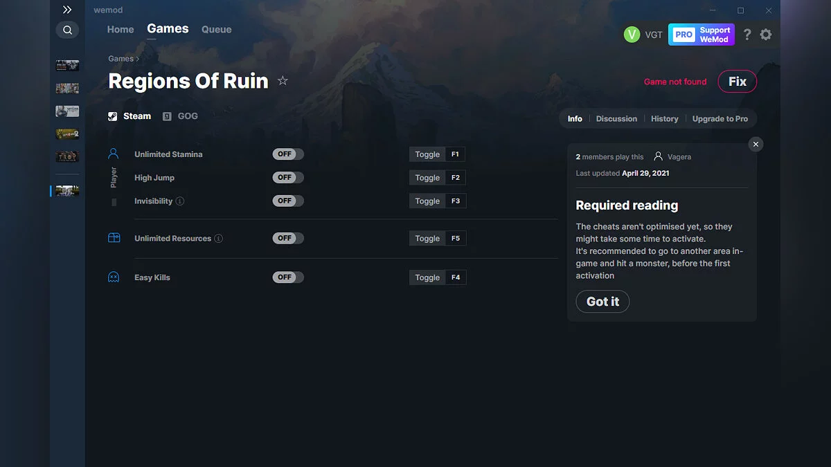 Трейнер (+5) от 29.04.2021 [WeMod]