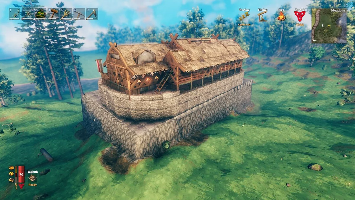 Valheim — Дом на холме