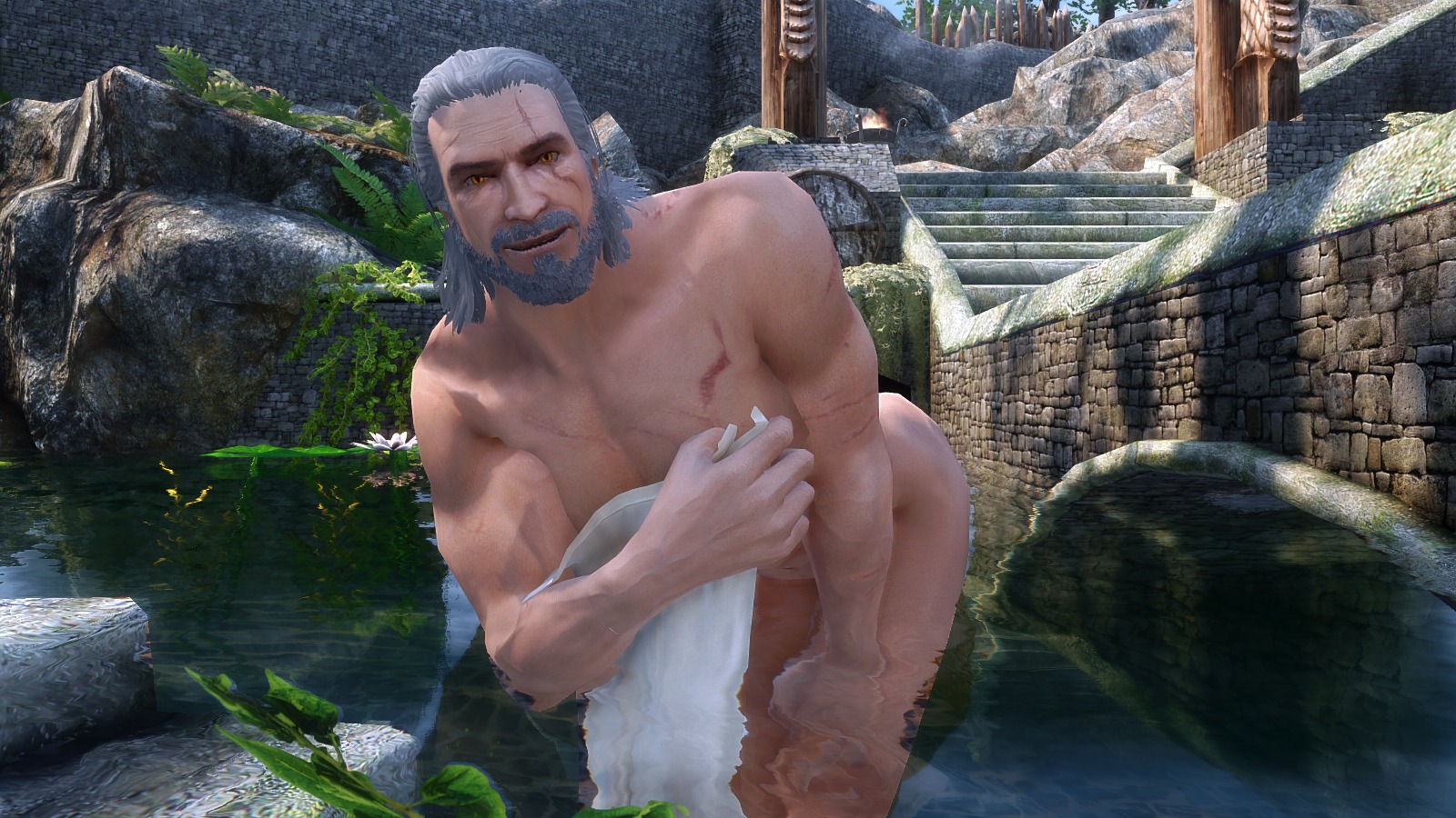 The witcher 3 geralt on steroids фото 36