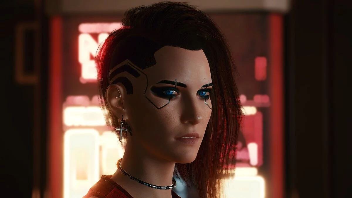 Cyberpunk 2077 — Стильная прическа на один бок