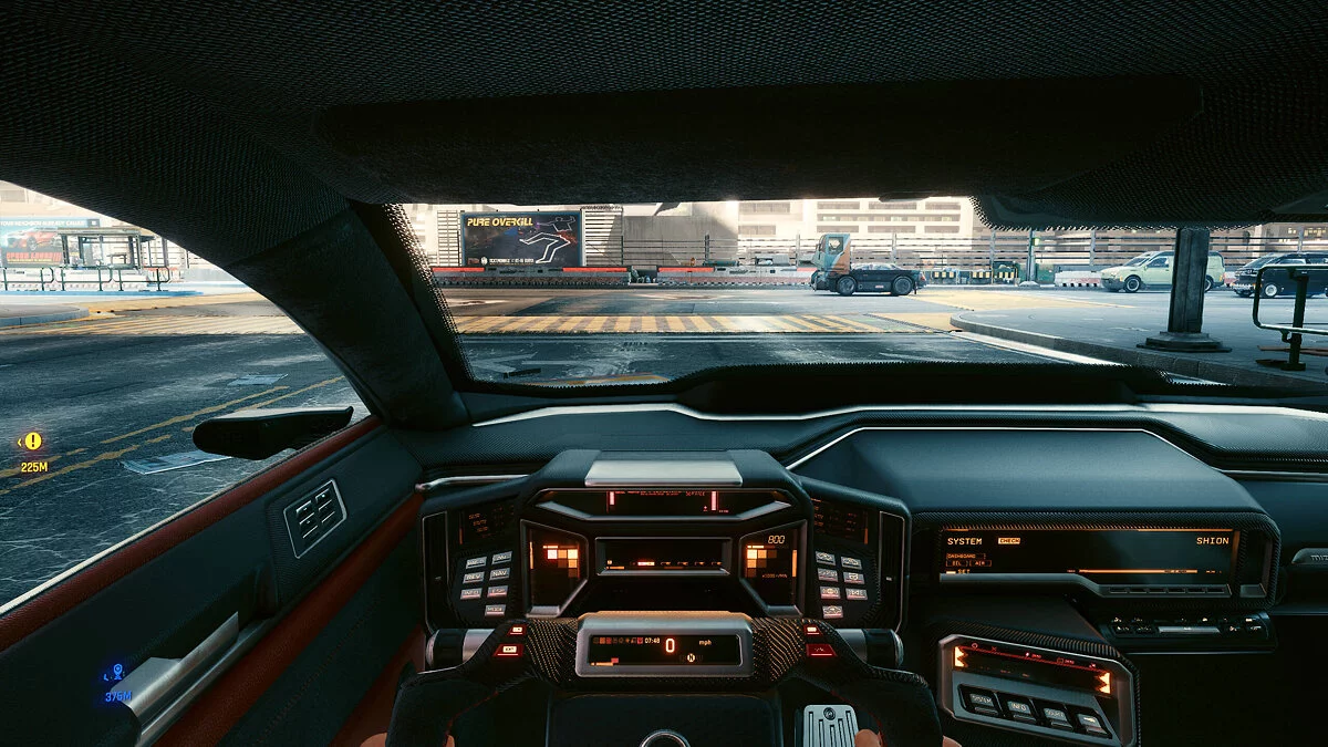Cyberpunk 2077 — Улучшенный вид от первого лица в машине